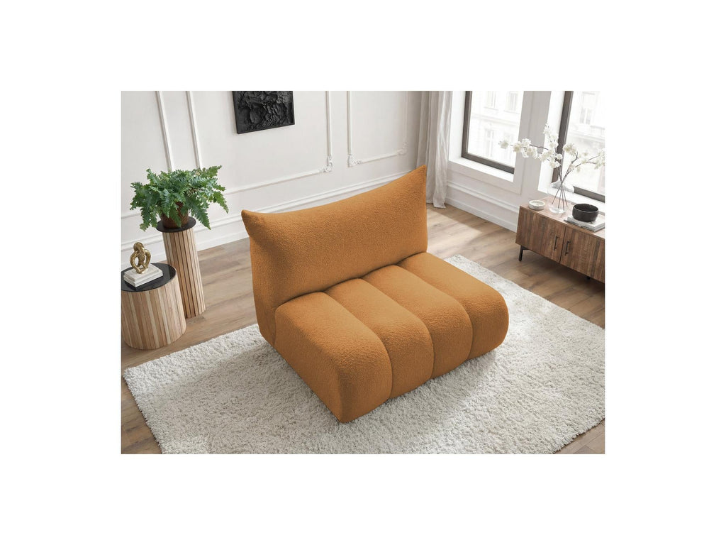 Azra - Chauffeuse 2 Places Sans Accoudoir Pour Canapé Modulable - Tissu Bouclette