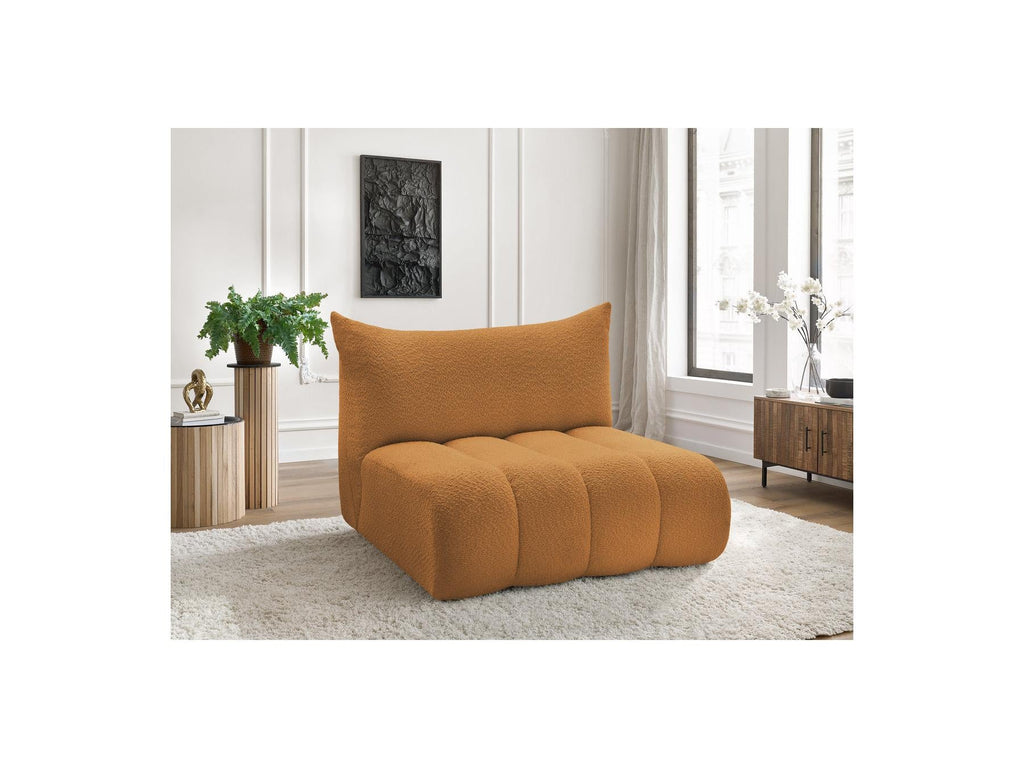 Azra - Chauffeuse 2 Places Sans Accoudoir Pour Canapé Modulable - Tissu Bouclette