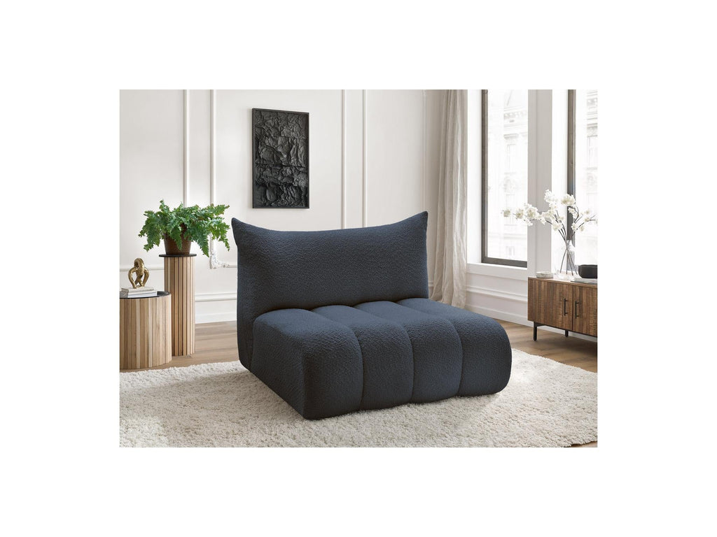 Azra - Chauffeuse 2 Places Sans Accoudoir Pour Canapé Modulable - Tissu Bouclette