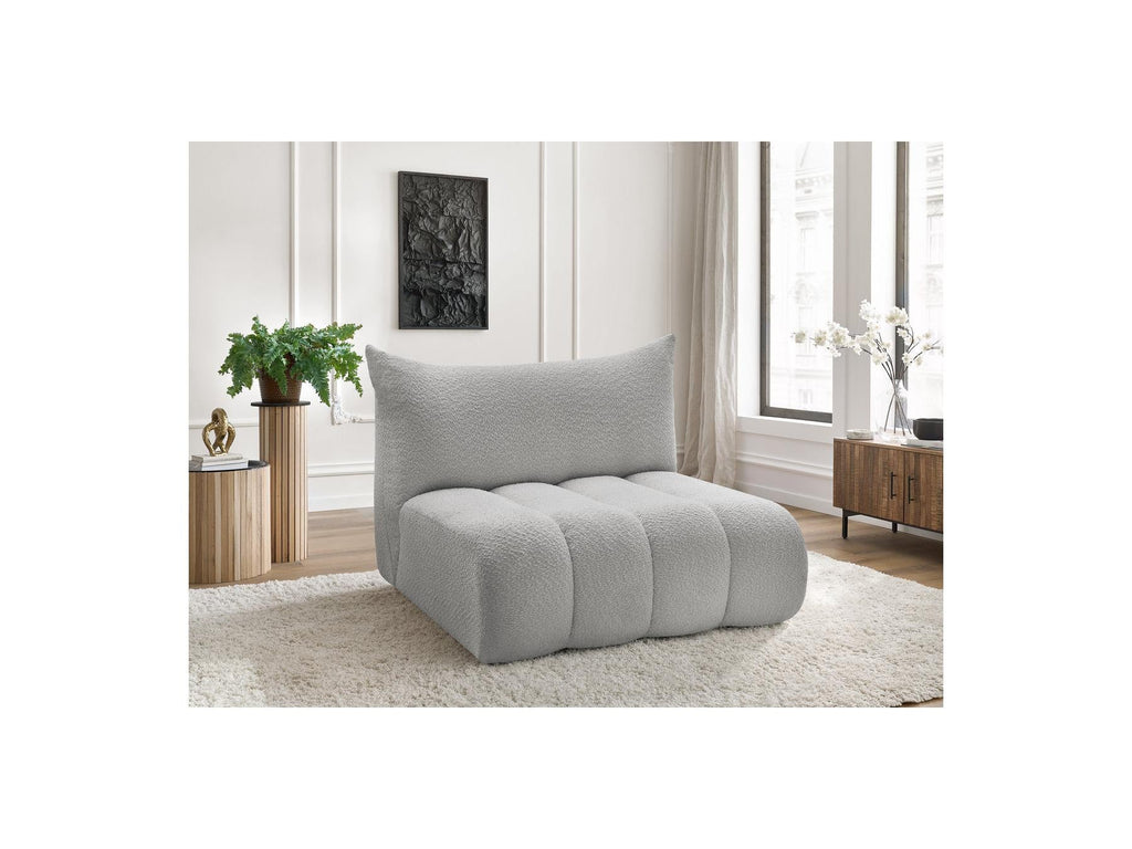 Azra - Chauffeuse 2 Places Sans Accoudoir Pour Canapé Modulable - Tissu Bouclette
