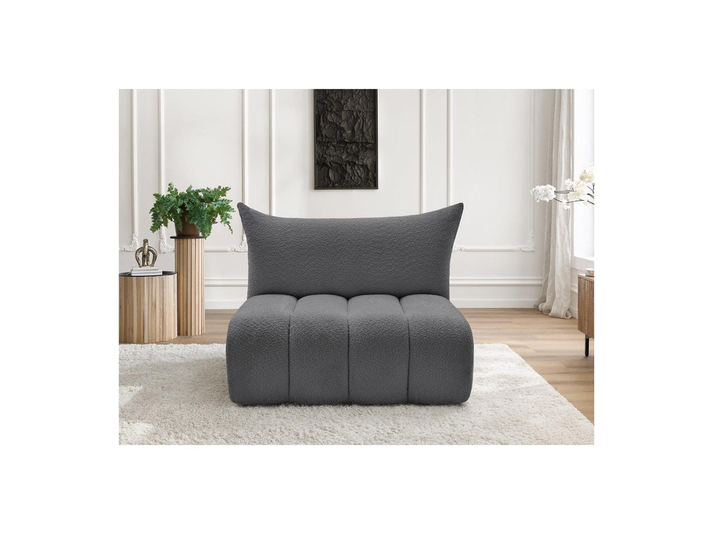 Azra - Chauffeuse 2 Places Sans Accoudoir Pour Canapé Modulable - Tissu Bouclette