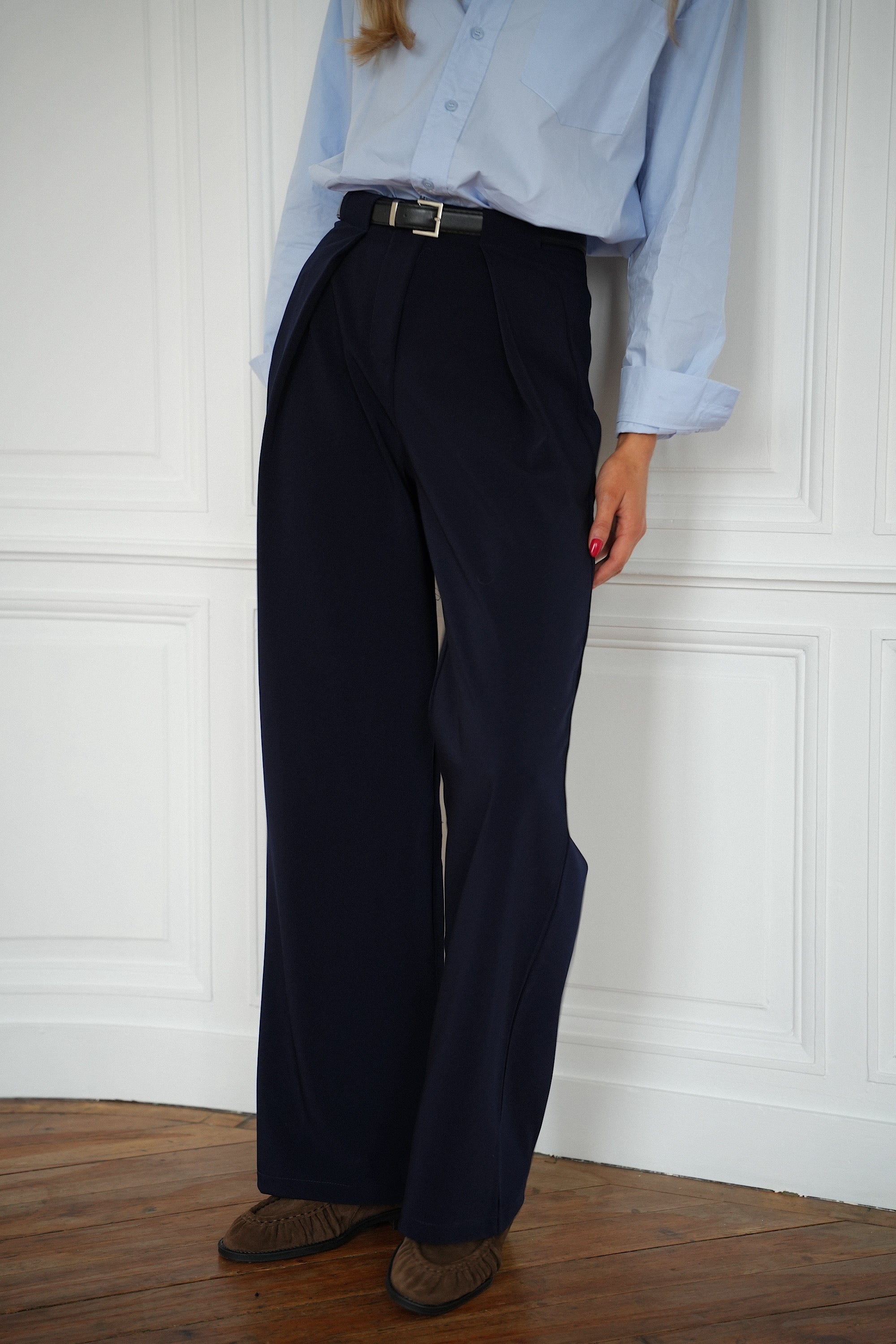Pantalon Droit Sandro - Marine
