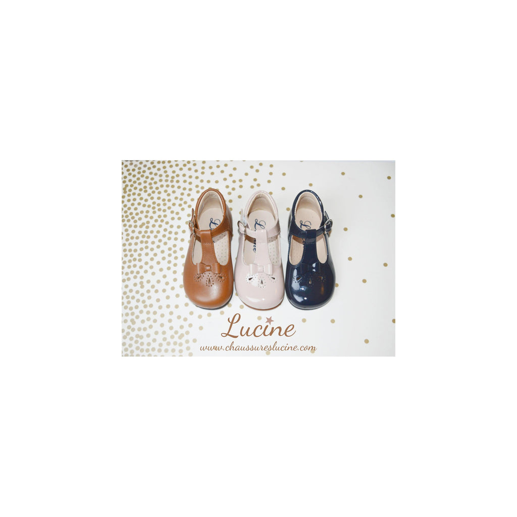 Chaussures Bottillons Salomés Zélie - Vernis Rose Nude - Fille