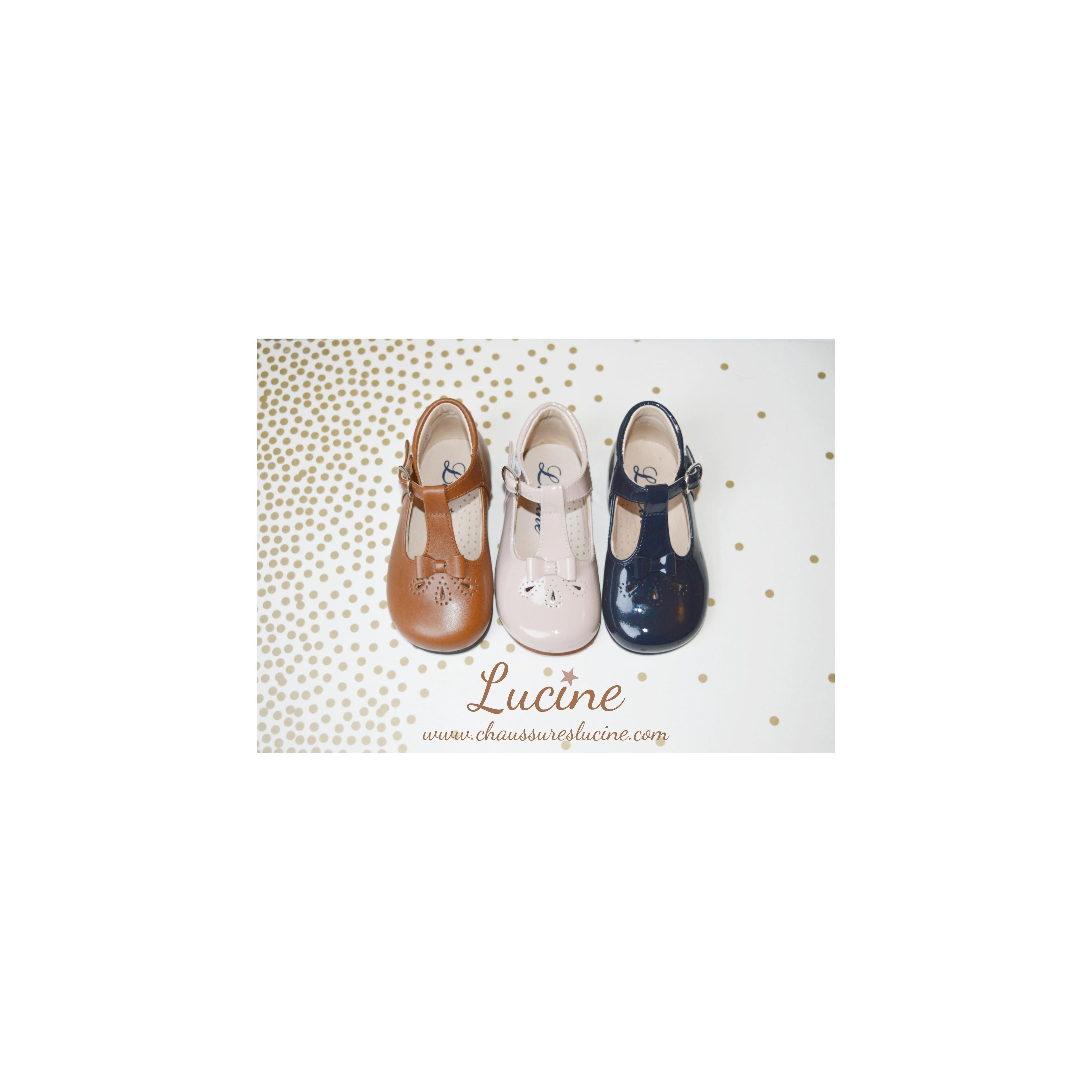 Chaussures Bottillons Salomés Zélie - Vernis Rose Nude - Fille