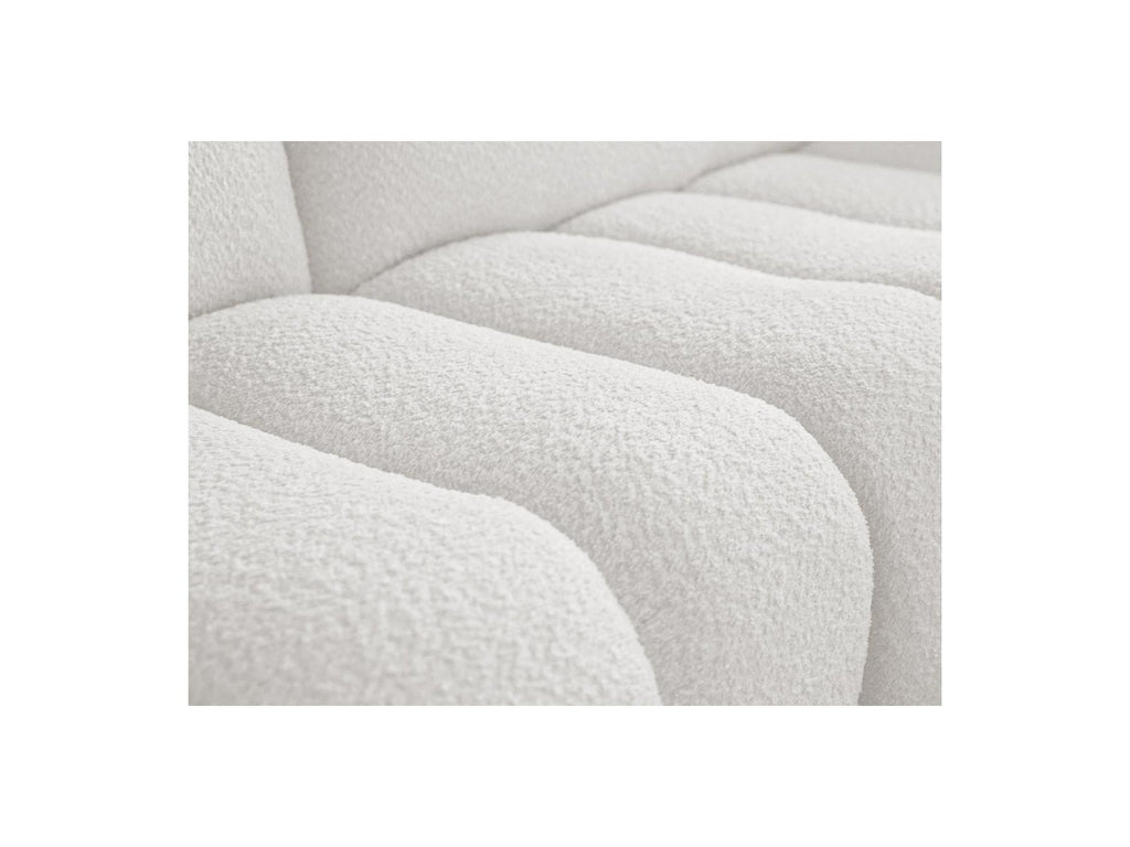 Azra - Canapé D'Angle Fixe Modulable - Tissu Bouclette - Angle Droit