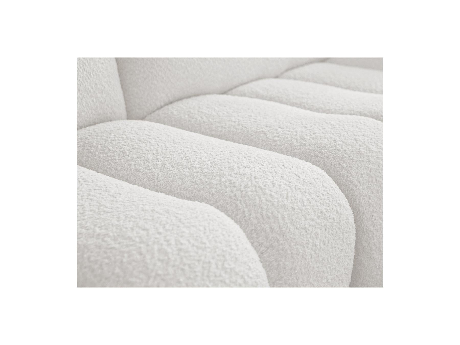 Azra - Canapé D'Angle Fixe Modulable - Tissu Bouclette - Angle Droit