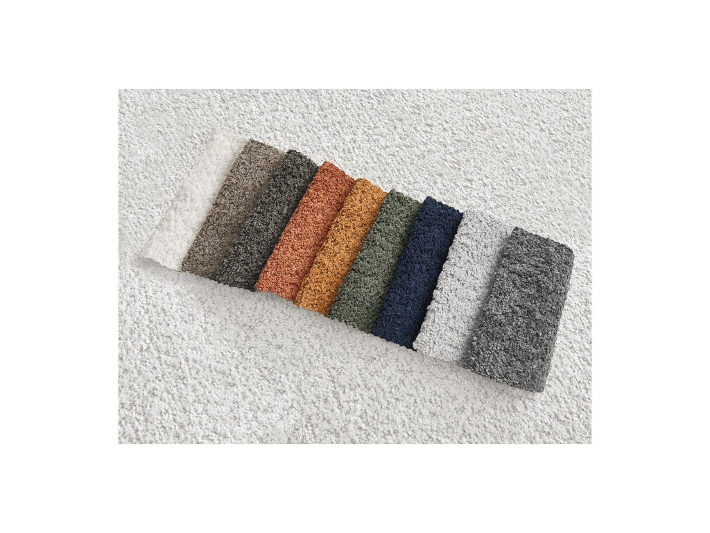 Azra - Canapé D'Angle Fixe Modulable - Tissu Bouclette - Angle Droit