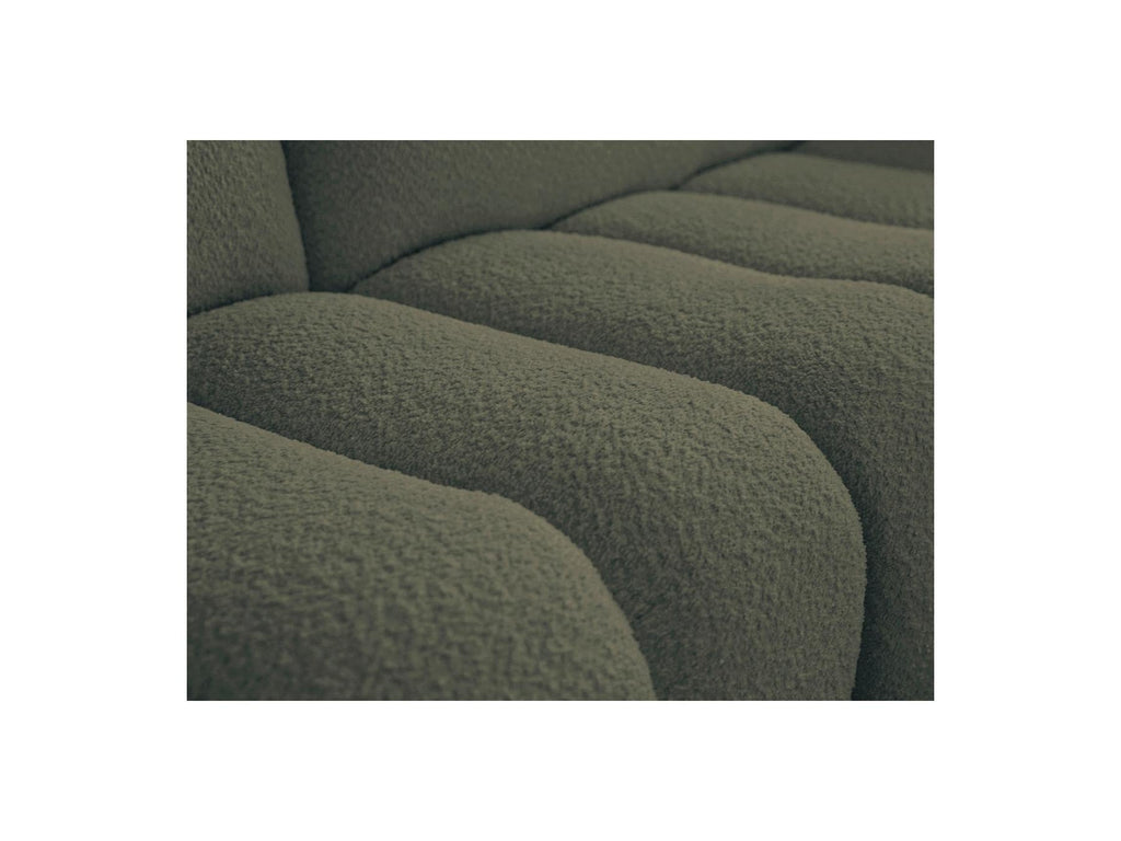 Azra - Canapé D'Angle Fixe Modulable - Tissu Bouclette - Angle Droit