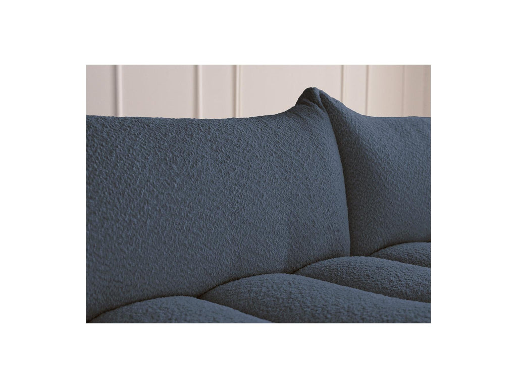 Azra - Canapé D'Angle Fixe Modulable - Tissu Bouclette - Angle Droit