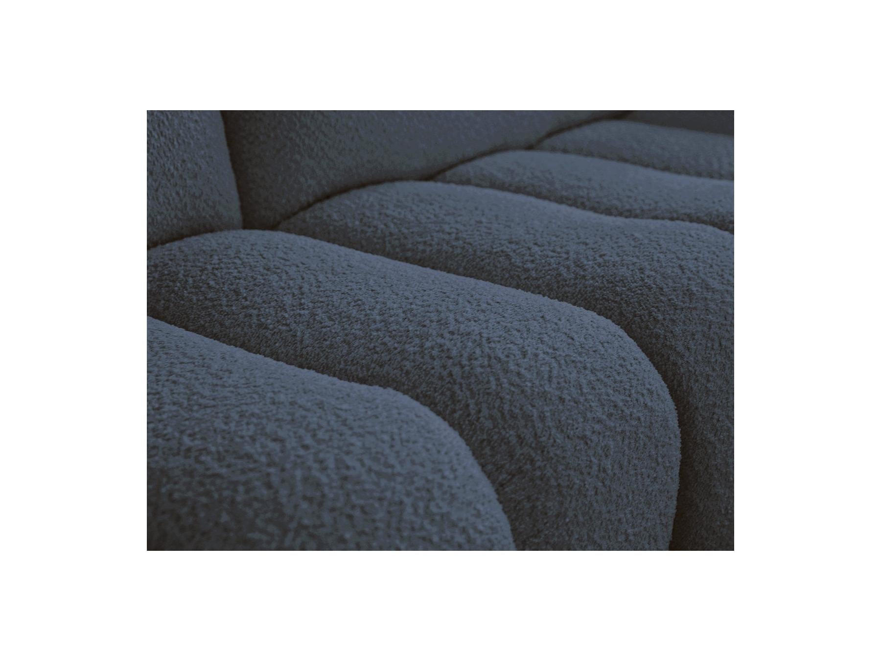 Azra - Canapé D'Angle Fixe Modulable - Tissu Bouclette - Angle Droit