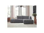 Azra - Canapé D'Angle Fixe Modulable - Tissu Bouclette - Angle Droit