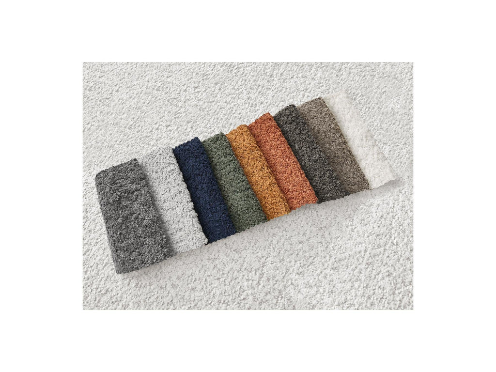 Azra - Canapé D'Angle Fixe Modulable - Tissu Bouclette - Angle Gauche