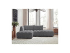 Azra - Canapé D'Angle Fixe Modulable - Tissu Bouclette - Angle Gauche