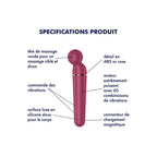Vibromasseur - Planet Wand-Er Berry + Rosegold - Bordeaux