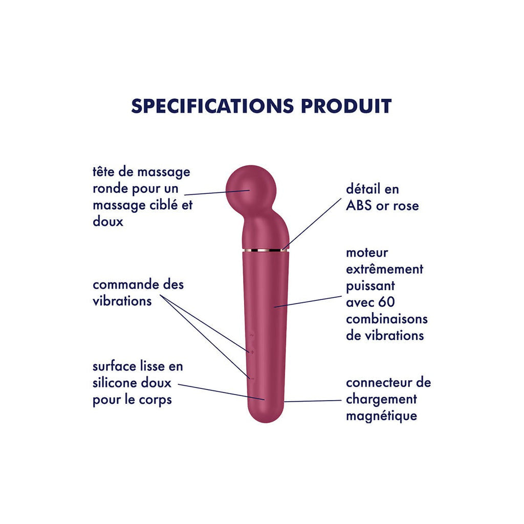 Vibromasseur - Planet Wand-Er Berry + Rosegold - Bordeaux