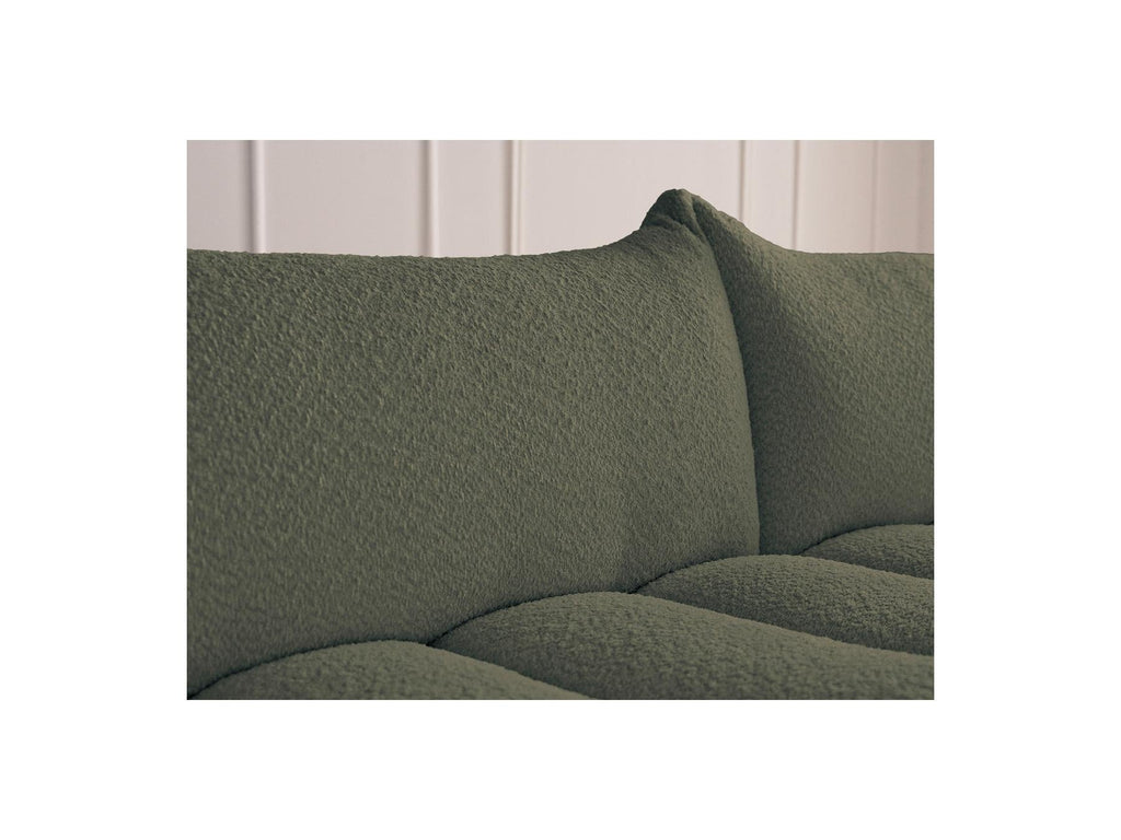 Azra - Canapé D'Angle Fixe - Tissu Bouclette - Angle Droit