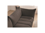 Azra - Canapé Incurvé Fixe 4 Places - Tissu Bouclette - Angle Droit
