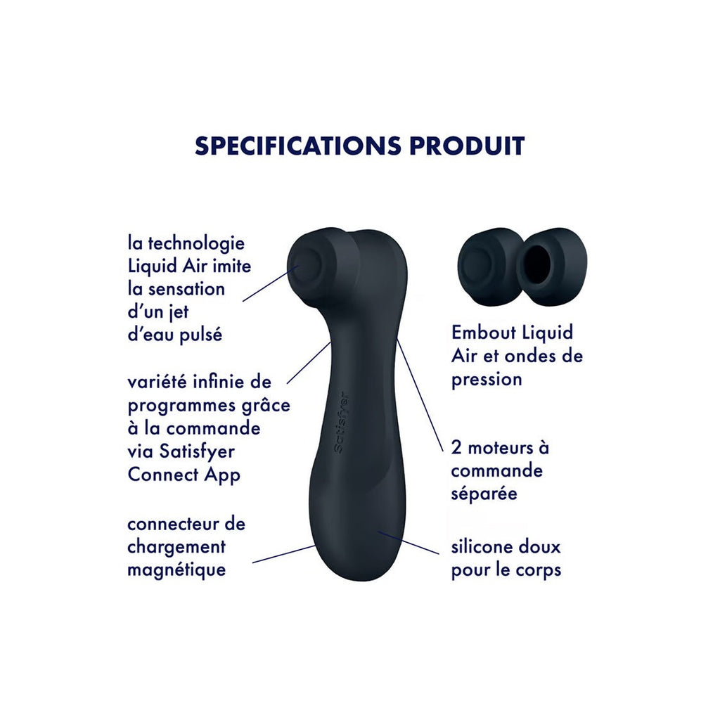 Stimulateur Clitoridien - Pro 2 Generation 3
With Liquid Air Technology, Vibration And Bluetooth/App Black - Noir
