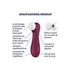 Stimulateur Clitoridien - Pro 2 Generation 3
 With Liquid Air Wine Red - Fuschia