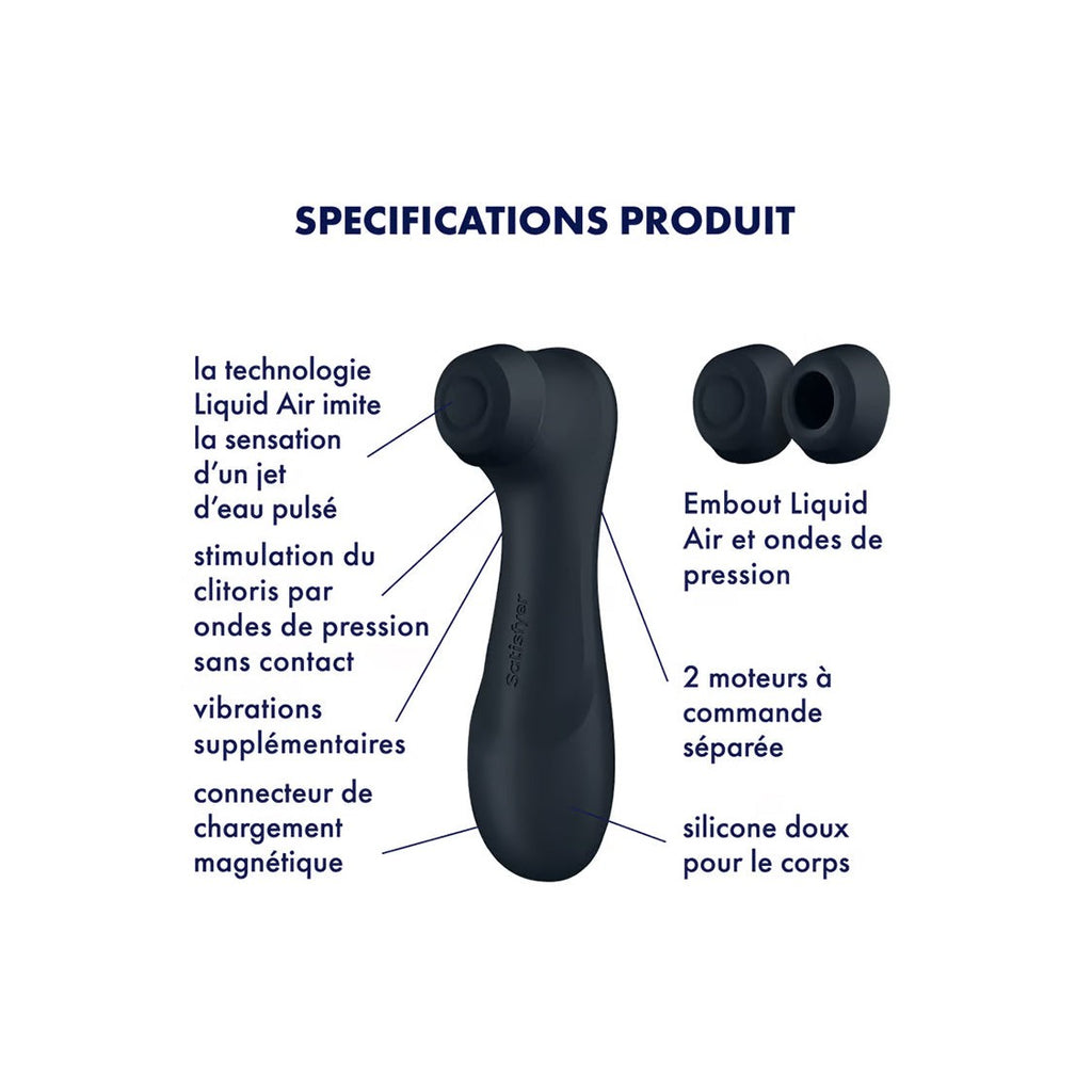 Stimulateur Clitoridien - Pro 2 Generation 3 
With Liquid Air Black - Noir