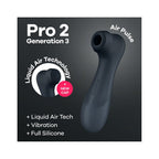 Stimulateur Clitoridien - Pro 2 Generation 3 
With Liquid Air Black - Noir