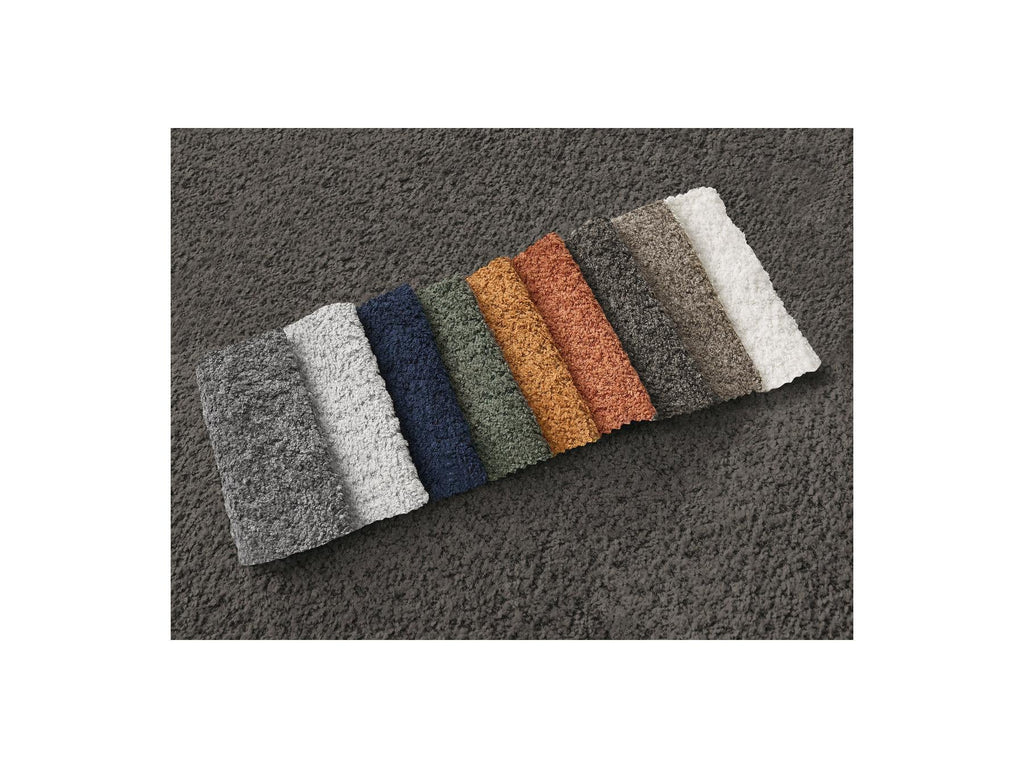 Azra - Canapé Incurvé Fixe 4 Places - Tissu Bouclette - Angle Gauche