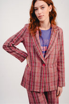 Le Blazer Jimmy A  Carreaux Roses