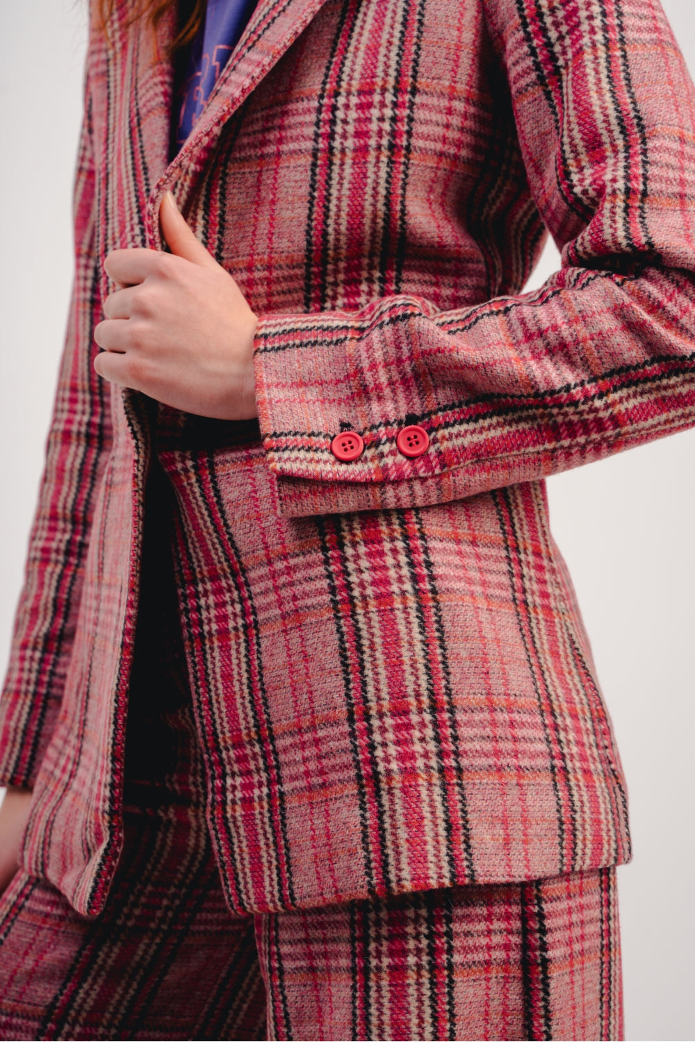 Le Blazer Jimmy A  Carreaux Roses