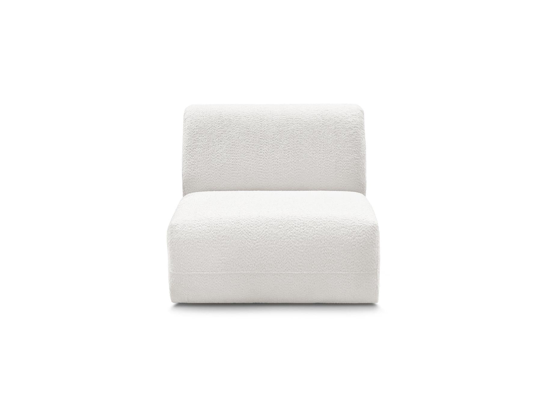 Anda - Chauffeuse 1 Place Sans Accoudoir Pour Canapé Modulable - Tissu Chenille