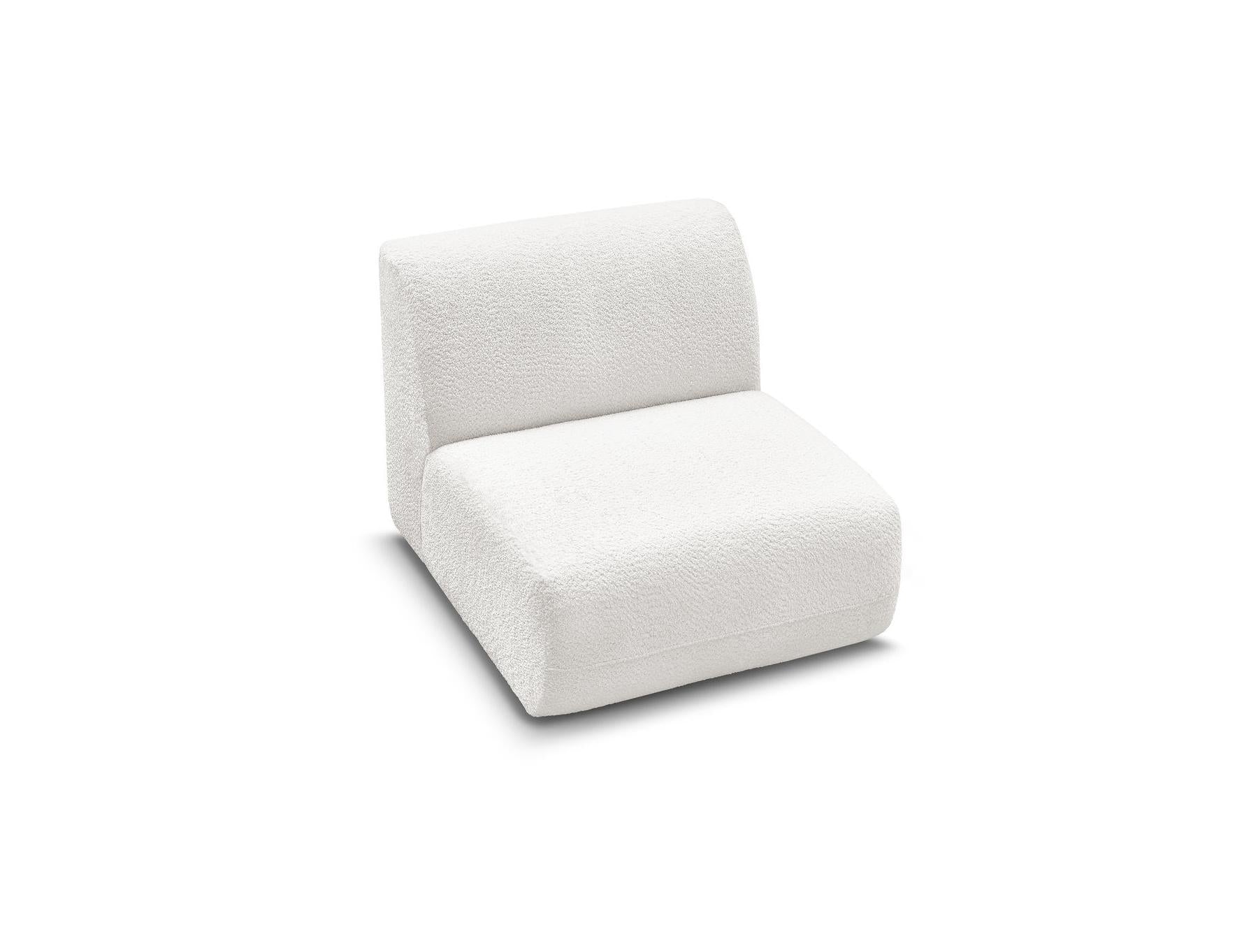 Anda - Chauffeuse 1 Place Sans Accoudoir Pour Canapé Modulable - Tissu Chenille