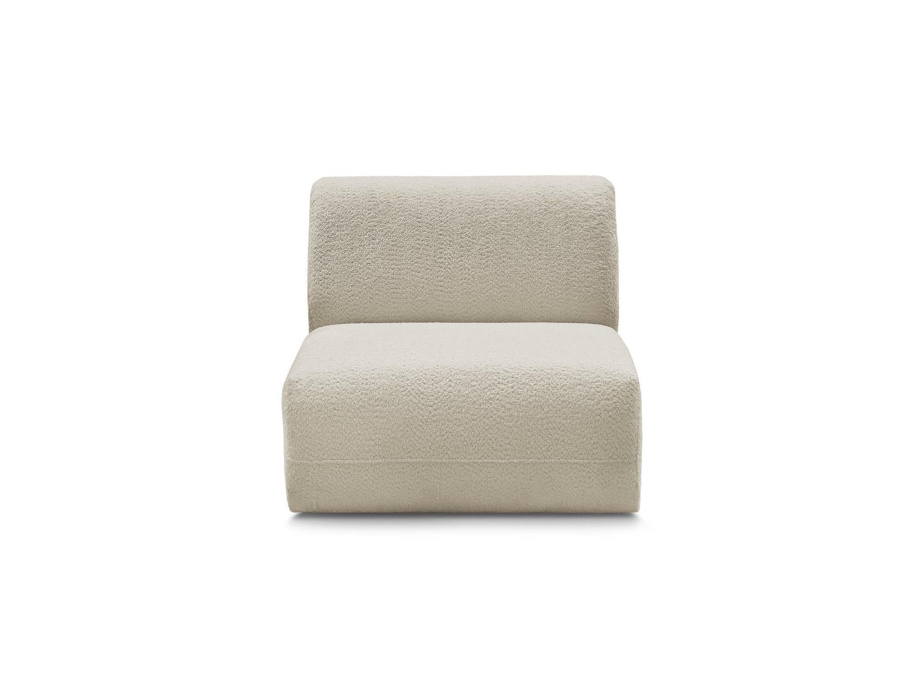 Anda - Chauffeuse 1 Place Sans Accoudoir Pour Canapé Modulable - Tissu Chenille