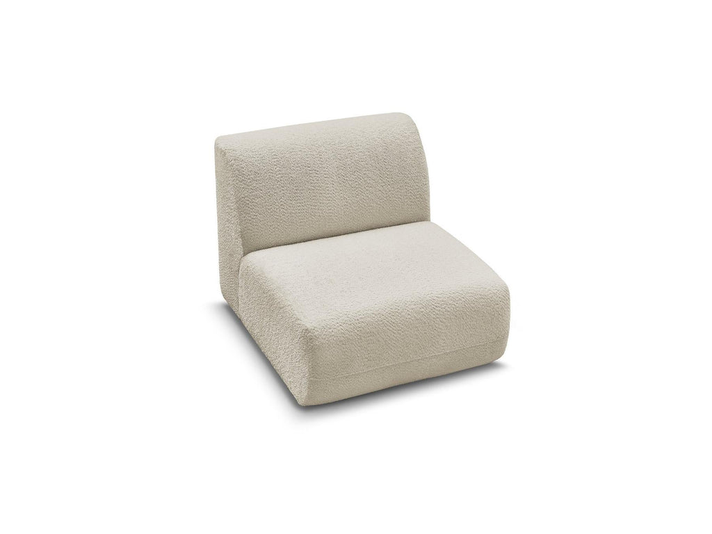 Anda - Chauffeuse 1 Place Sans Accoudoir Pour Canapé Modulable - Tissu Chenille