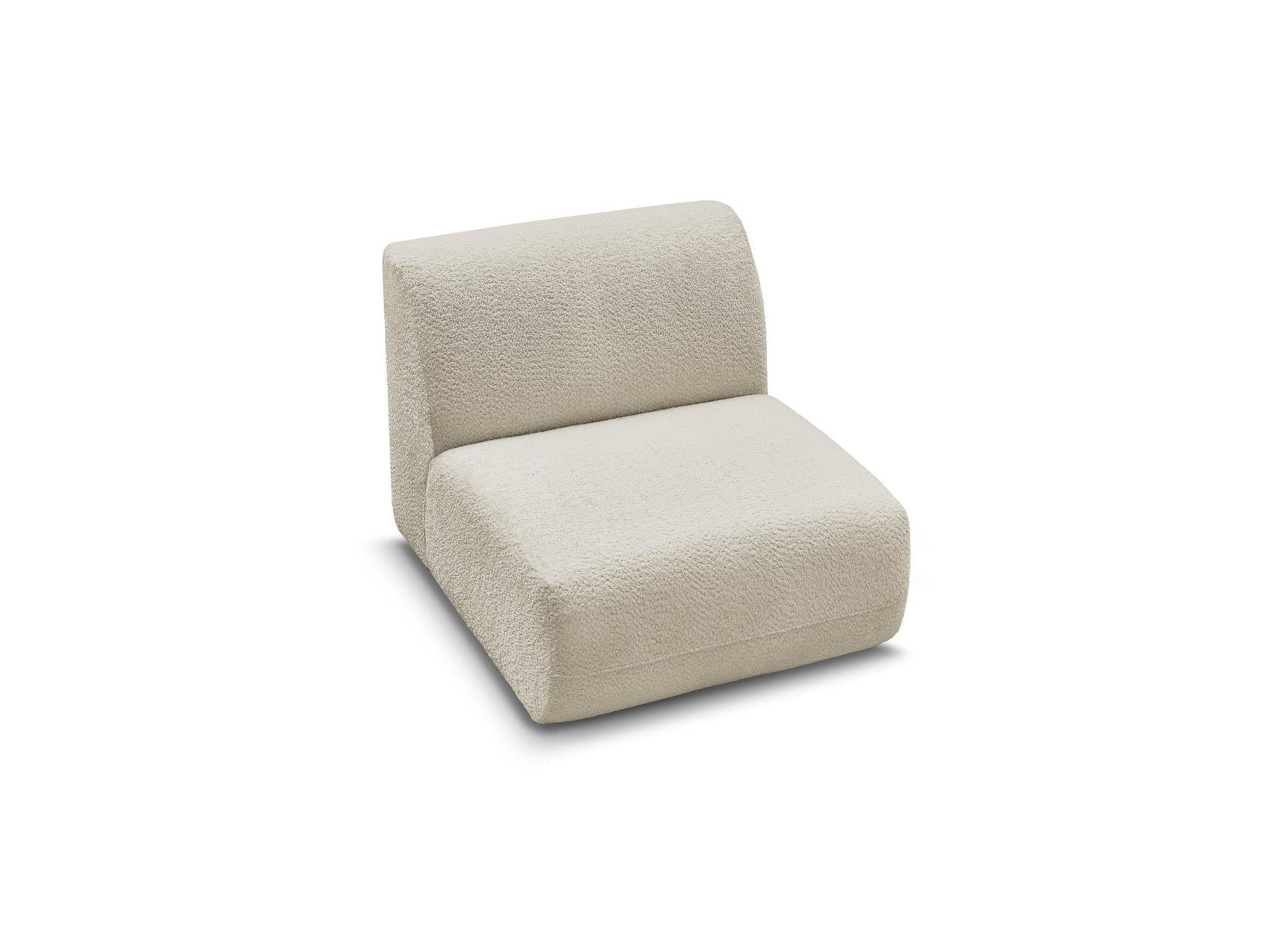 Anda - Chauffeuse 1 Place Sans Accoudoir Pour Canapé Modulable - Tissu Chenille