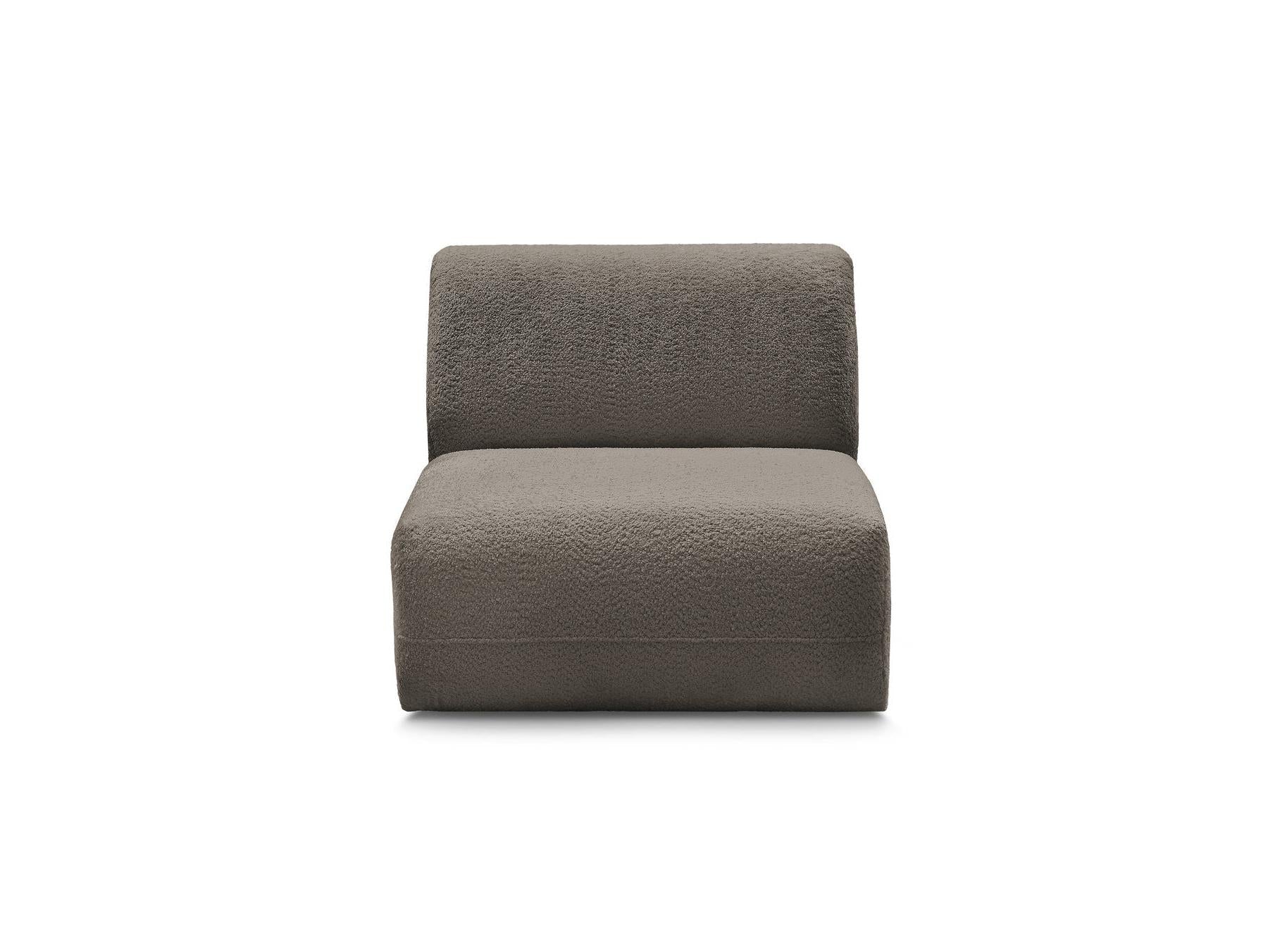 Anda - Chauffeuse 1 Place Sans Accoudoir Pour Canapé Modulable - Tissu Chenille