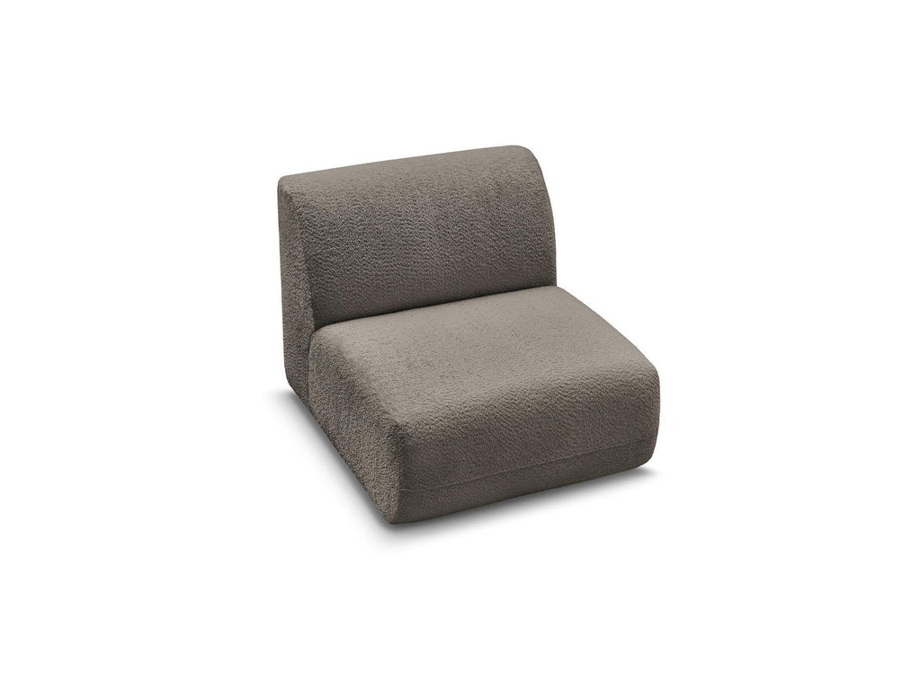 Anda - Chauffeuse 1 Place Sans Accoudoir Pour Canapé Modulable - Tissu Chenille