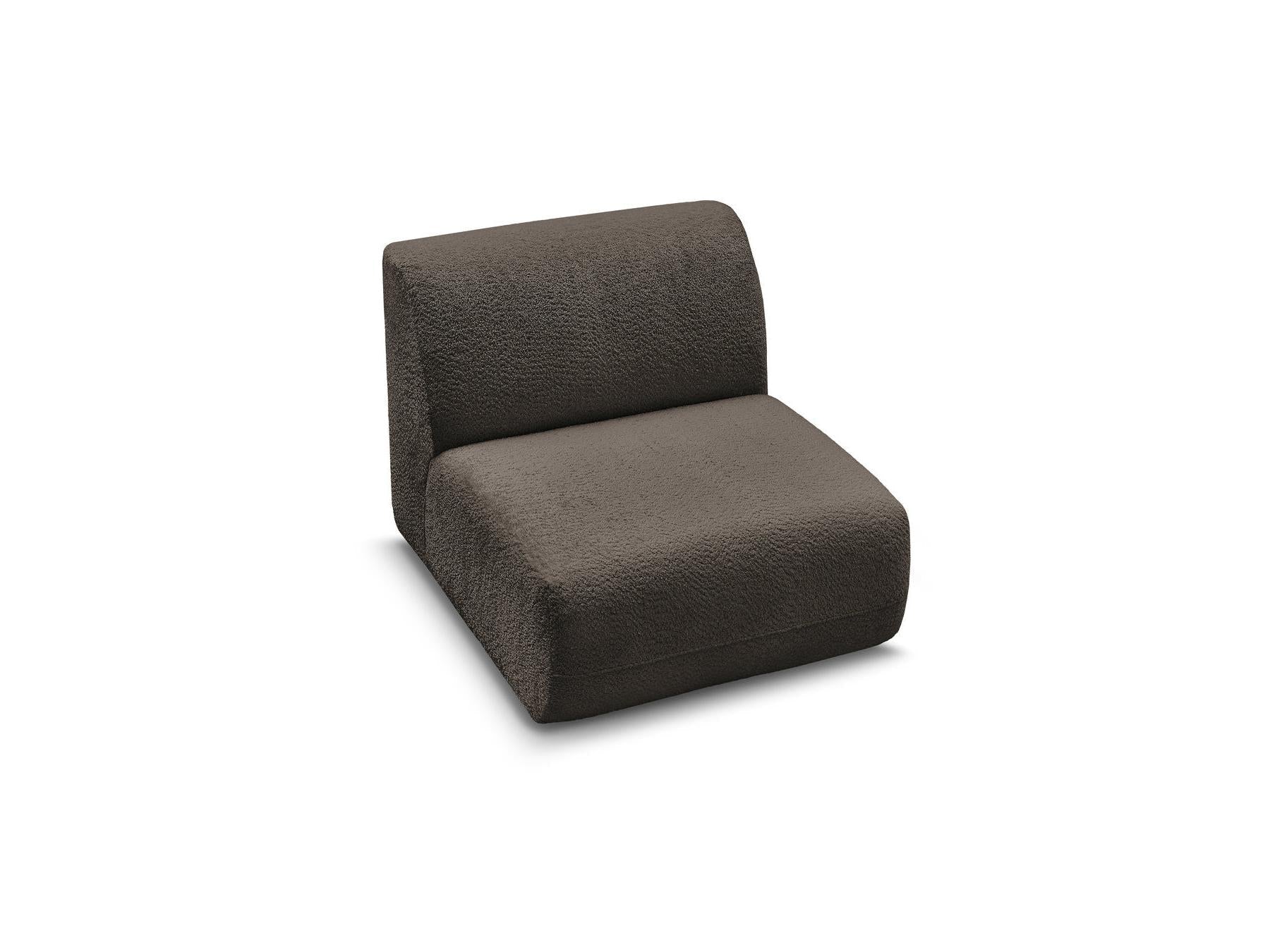Anda - Chauffeuse 1 Place Sans Accoudoir Pour Canapé Modulable - Tissu Chenille