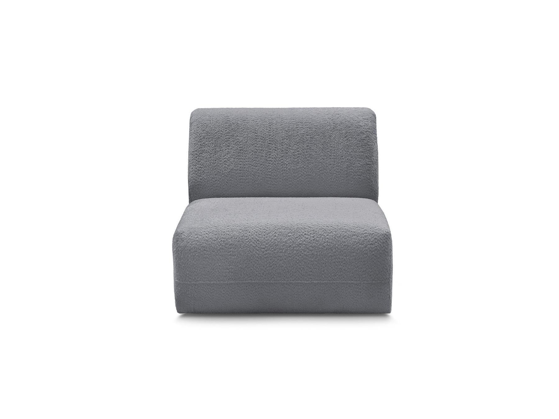 Anda - Chauffeuse 1 Place Sans Accoudoir Pour Canapé Modulable - Tissu Chenille