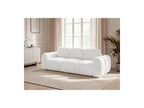 Montaigne - Canapé Droit Convertible Coffre 3 Places - Tissu Bouclette
