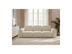Montaigne - Canapé Droit Convertible Coffre 3 Places - Tissu Bouclette
