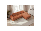 Montaigne - Canapé D'Angle Convertible Coffre Grande Méridienne - Tissu Bouclette - Angle Droit