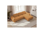 Montaigne - Canapé D'Angle Convertible Coffre Grande Méridienne - Tissu Bouclette - Angle Droit