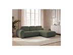 Montaigne - Canapé D'Angle Convertible Coffre Grande Méridienne - Tissu Bouclette - Angle Droit