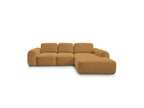Montaigne - Canapé D'Angle Convertible Coffre Grande Méridienne - Tissu Bouclette - Angle Droit