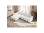 Montaigne - Canapé D'Angle Convertible Coffre Grande Méridienne - Tissu Bouclette - Angle Gauche