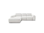 Montaigne - Canapé D'Angle Convertible Coffre Grande Méridienne - Tissu Bouclette - Angle Gauche