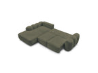 Montaigne - Canapé D'Angle Convertible Coffre Grande Méridienne - Tissu Bouclette - Angle Gauche