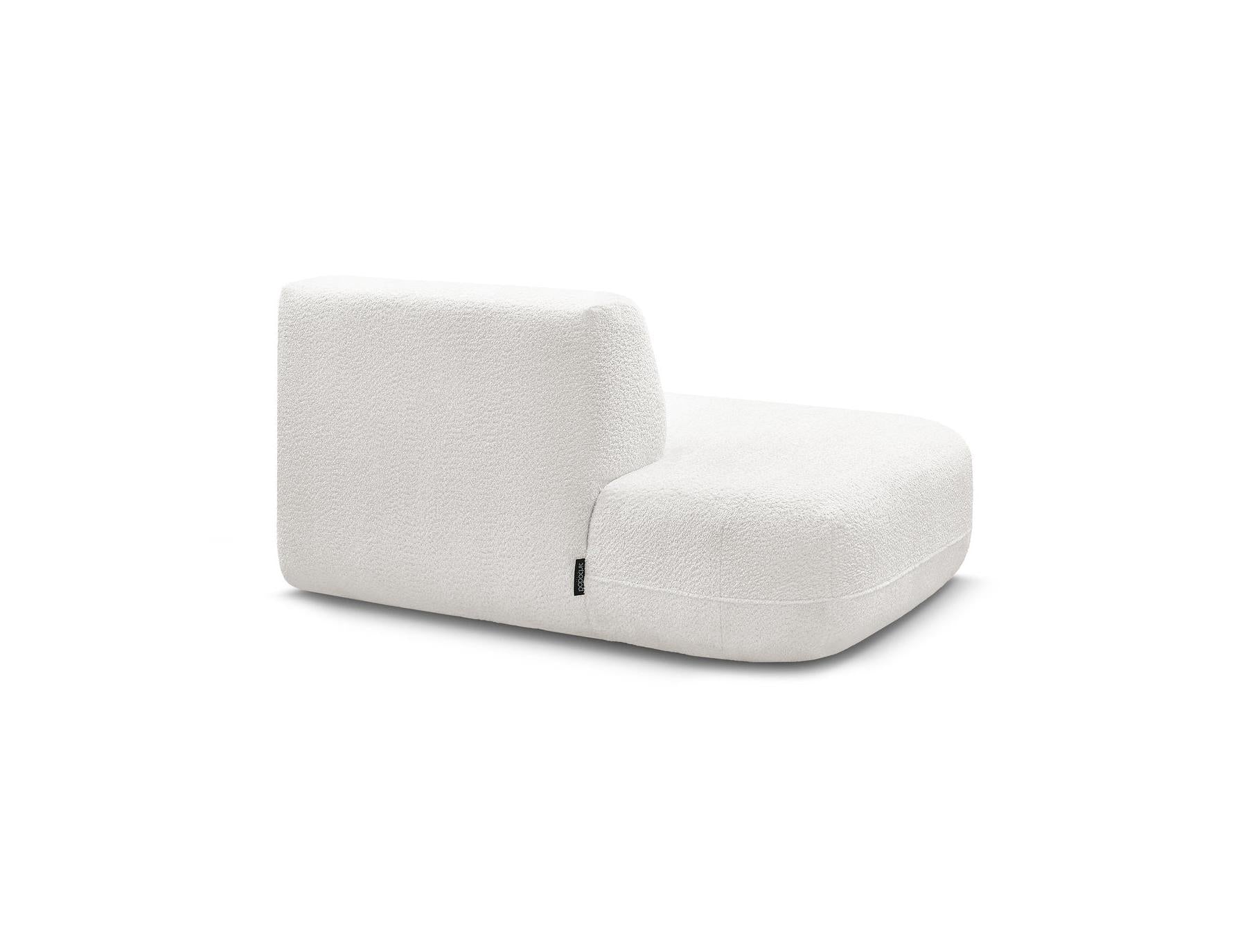 Anda - Chauffeuse Bout De Canapé Pour Canapé Modulable - Tissu Chenille - Angle Gauche