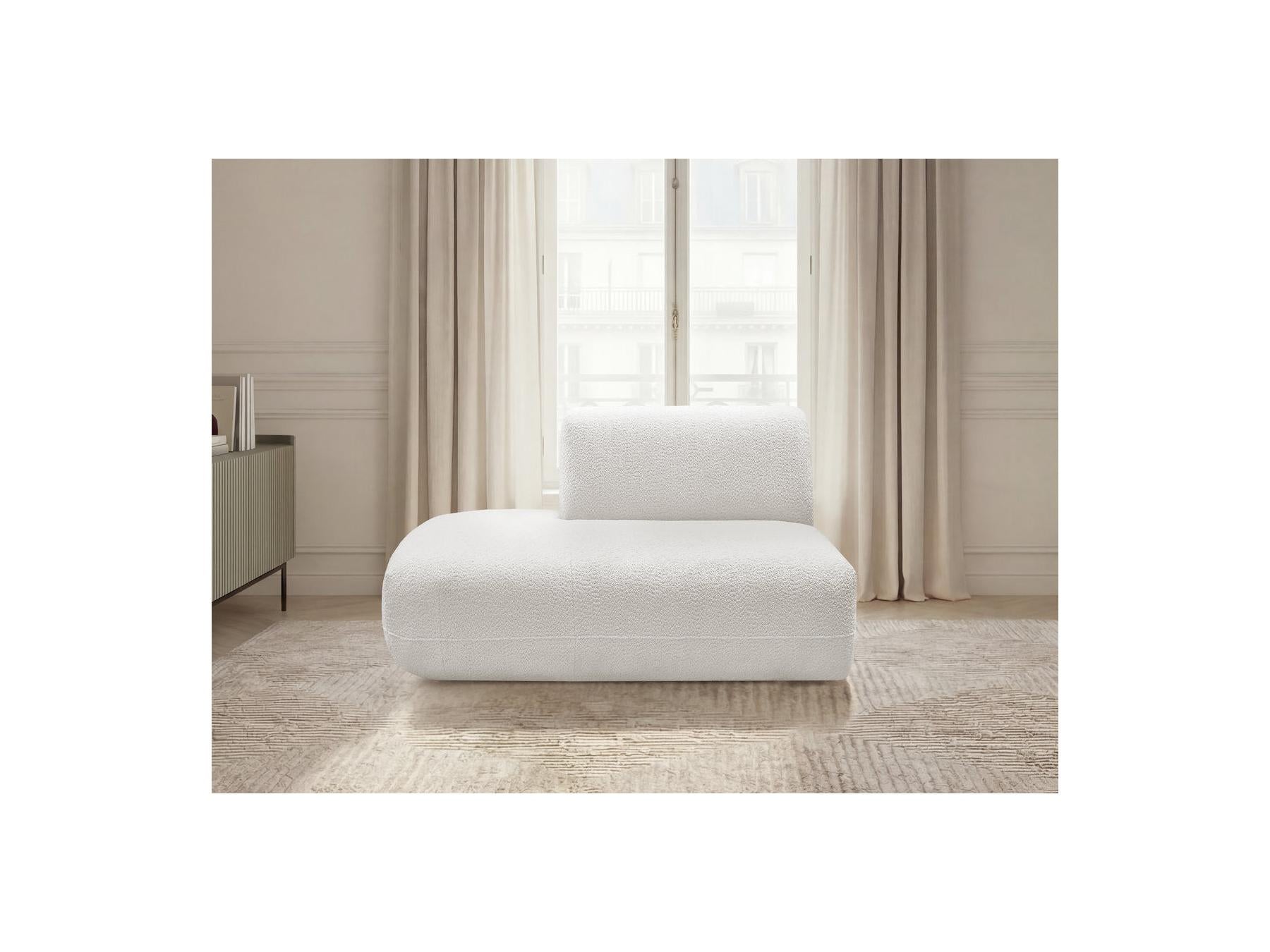 Anda - Chauffeuse Bout De Canapé Pour Canapé Modulable - Tissu Chenille - Angle Gauche