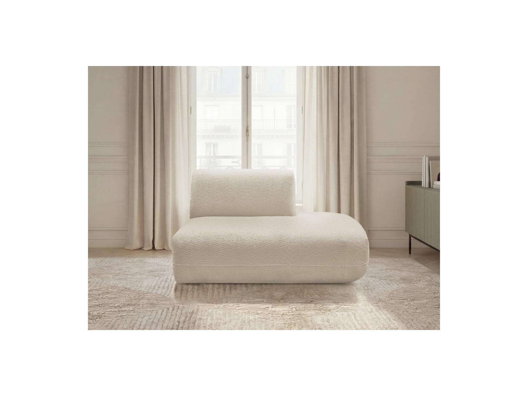 Anda - Chauffeuse Bout De Canapé Pour Canapé Modulable - Tissu Chenille - Angle Droit