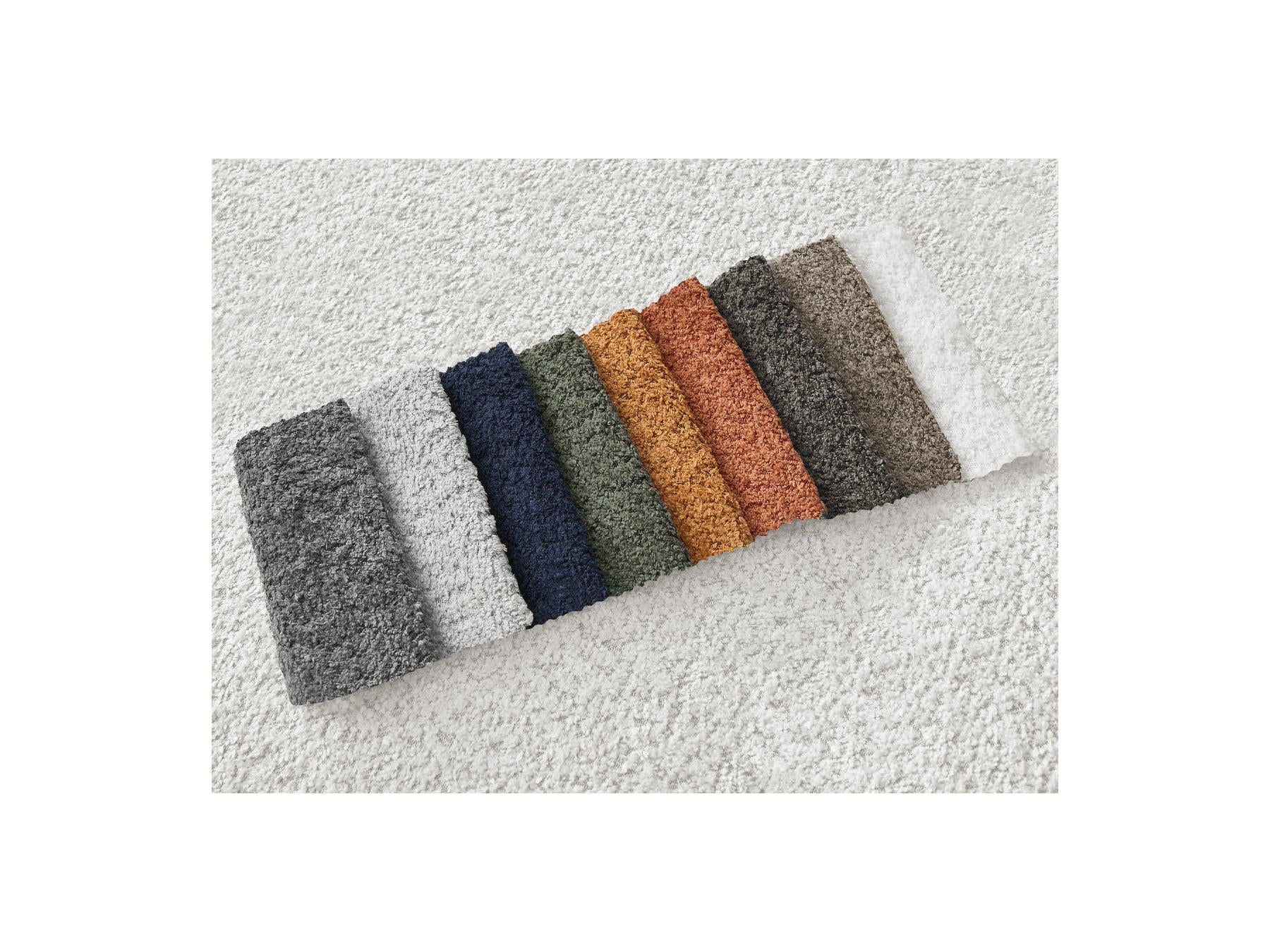 Montaigne - Canapé D'Angle Convertible Coffre - Tissu Bouclette - Angle Droit